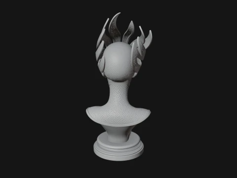 Futuristic Woman Bust Statue Design 9 - 3D Print Model 3D Print Model