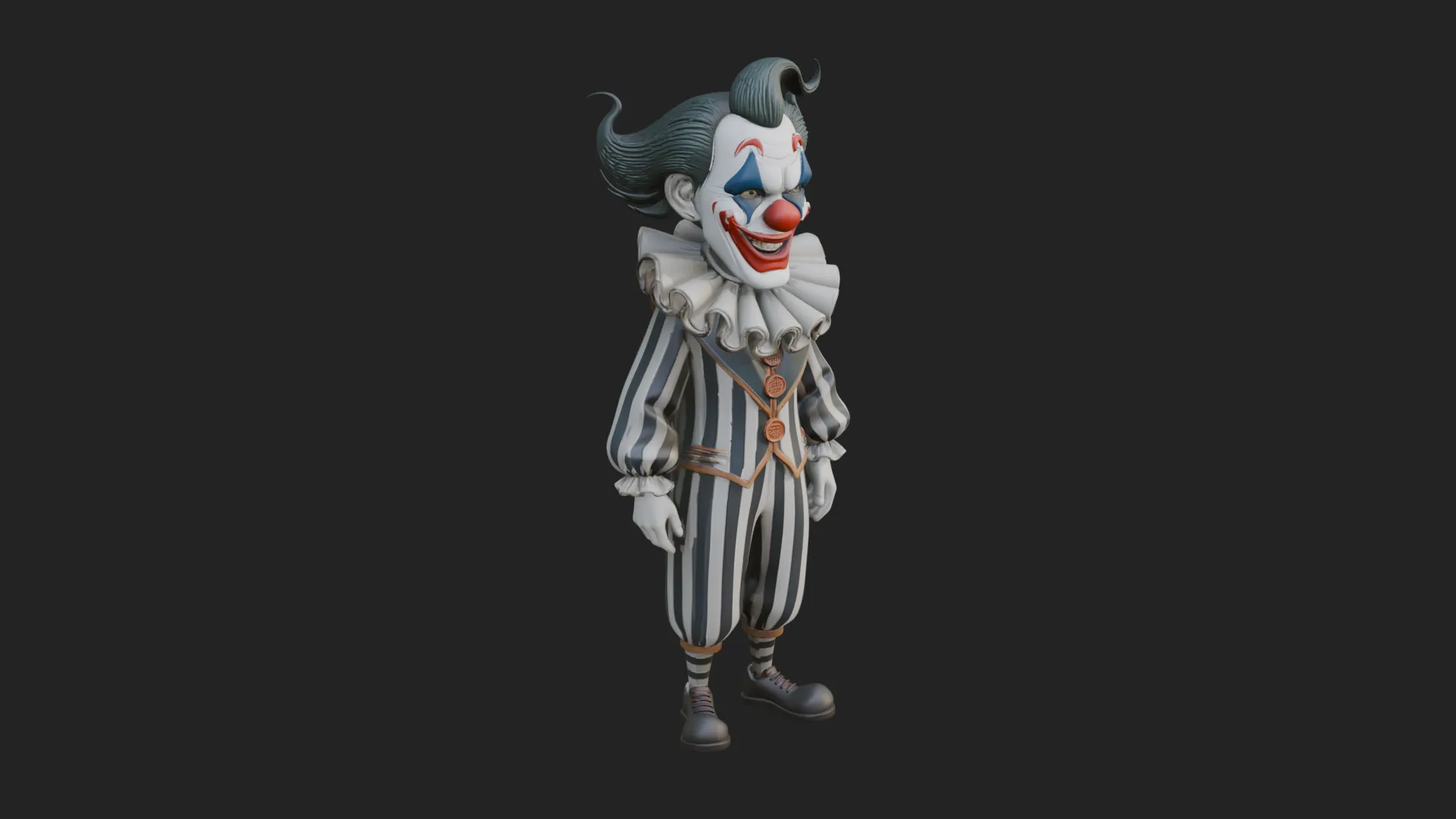 Evil Clown Statue Design 4 - 3D Print Model 3D Print Model .c4d .max .obj .3ds .fbx .stl .blend 