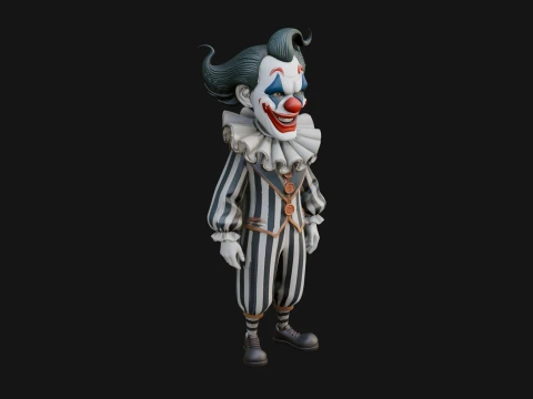 Evil Clown Statue Design 4 - 3D Print Model 3D Print Model