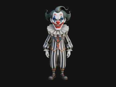 Evil Clown Statue Design 4 - 3D Print Model 3D Print Model