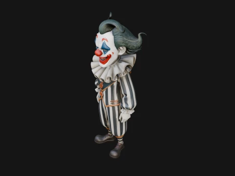 Evil Clown Statue Design 4 - 3D Print Model 3D Print Model