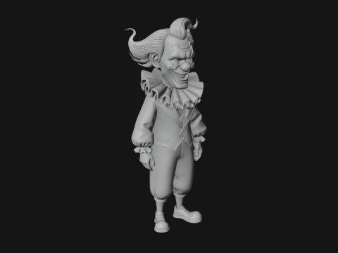 Evil Clown Statue Design 4 - 3D Print Model 3D Print Model
