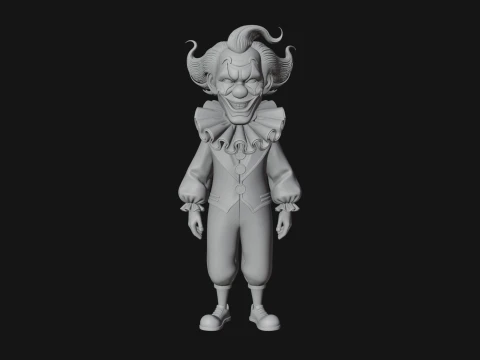 Evil Clown Statue Design 4 - 3D Print Model 3D Print Model