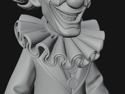 Evil Clown Statue Design 4 - 3D Print Model 3D Print Model