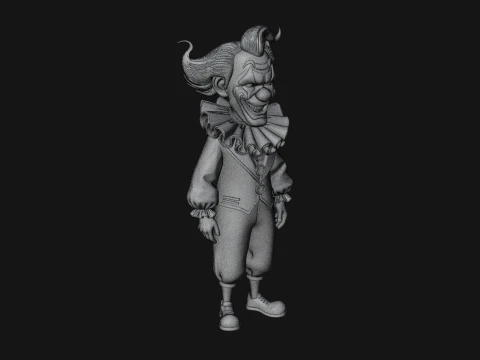 Evil Clown Statue Design 4 - 3D Print Model 3D Print Model