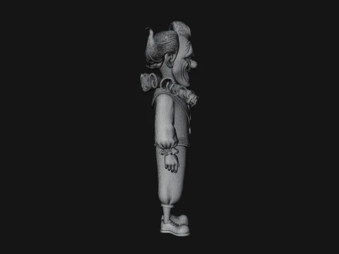 Evil Clown Statue Design 4 - 3D Print Model 3D Print Model