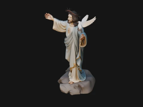 Winged Christ Statue Design 7 - 3D Print Model 3D Print Model
