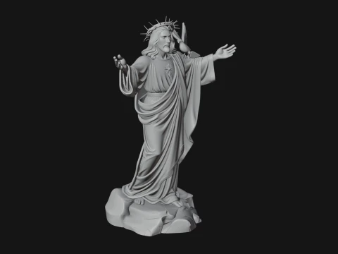 Winged Christ Statue Design 7 - 3D Print Model 3D Print Model
