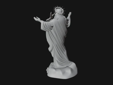 Winged Christ Statue Design 7 - 3D Print Model 3D Print Model