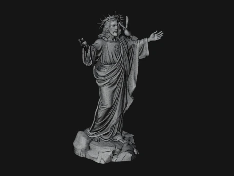 Winged Christ Statue Design 7 - 3D Print Model 3D Print Model