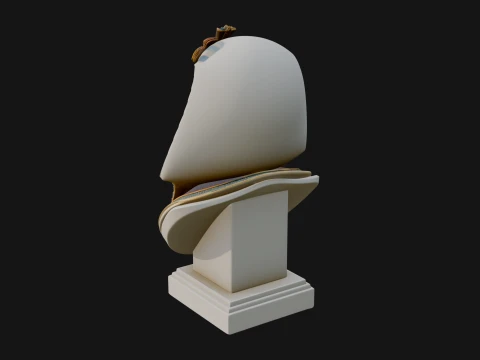 Pharaoh Nemes Bust Statue Design 4 - 3D Print Model 3D Print Model