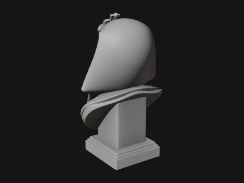 Pharaoh Nemes Bust Statue Design 4 - 3D Print Model 3D Print Model