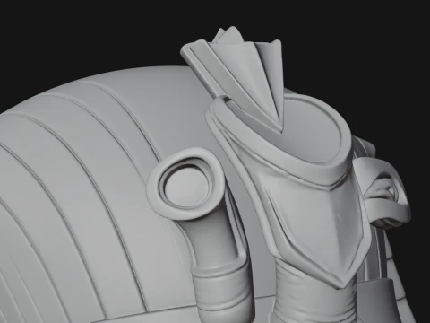 Pharaoh Nemes Bust Statue Design 4 - 3D Print Model 3D Print Model