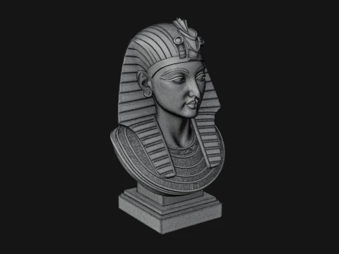 Pharaoh Nemes Bust Statue Design 4 - 3D Print Model 3D Print Model