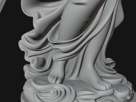 Lady Justice Statue Design 7 - 3D Print Model 3D Print Model
