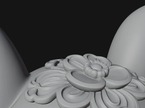 Floral Chibi Mouse Statue Design 4 - 3D Print Model 3D Print Model