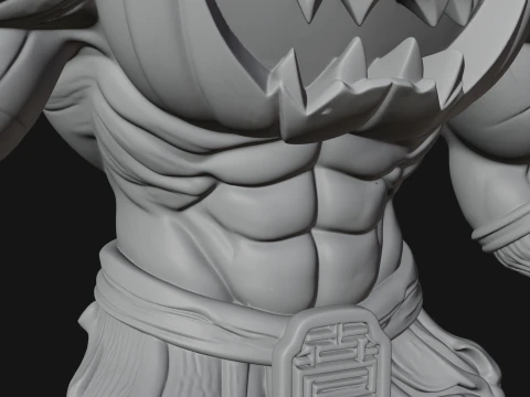 Pumpkin Tree Creature Statue Design 3 - 3D Print Model 3D Print Model