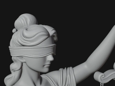 Lady Justice Statue Design 8 - 3D Print Model 3D Print Model