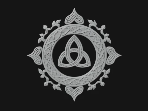 Celtic Trinity Knot Pendant Design 15 - 3D Print Model 3D Print Model