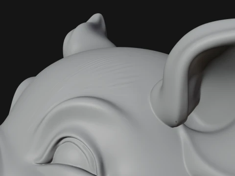 Pig on Pedestal Statue Design 3 - 3D Print Model 3D Print Model