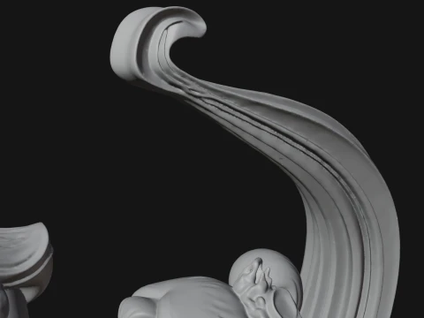 Robed Couple Statue Design 3 - 3D Print Model 3D Print Model