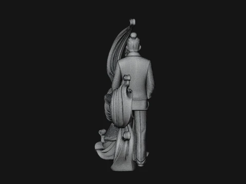 Robed Couple Statue Design 3 - 3D Print Model 3D Print Model