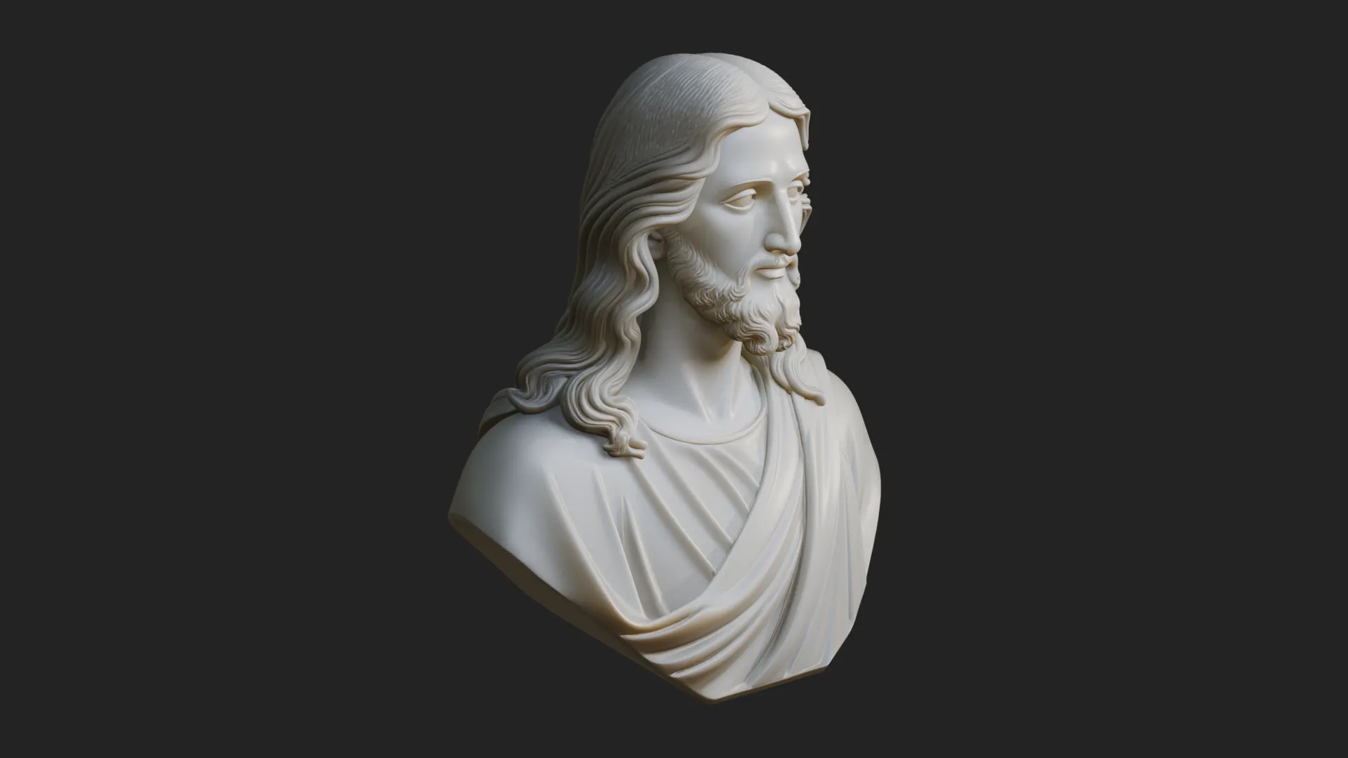 Christ Bust Statue Design 7 - 3D Print Model 3D Print Model .c4d .max .obj .3ds .fbx .stl .blend 