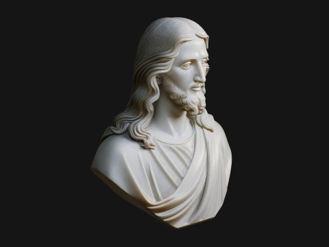 Christ Bust Statue Design 7 - 3D Print Model 3D 프린트 모델
