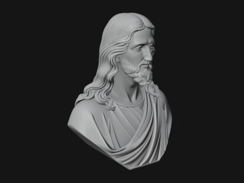 Christ Bust Statue Design 7 - 3D Print Model 3D Print Model