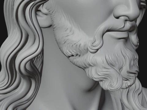 Christ Bust Statue Design 7 - 3D Print Model 3D Print Model