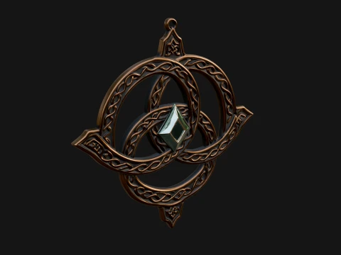 Celtic Trinity Knot Pendant Design 18 - 3D Print Model 3D Print Model