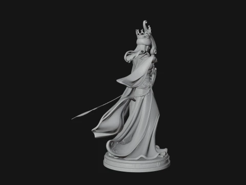 Elven Archer Queen Statue Design 7 - 3D Print Model 3D Print Model