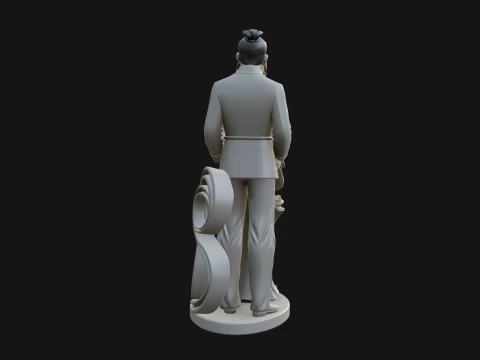 Robed Couple Statue Design 4 - 3D Print Model 3D Print Model
