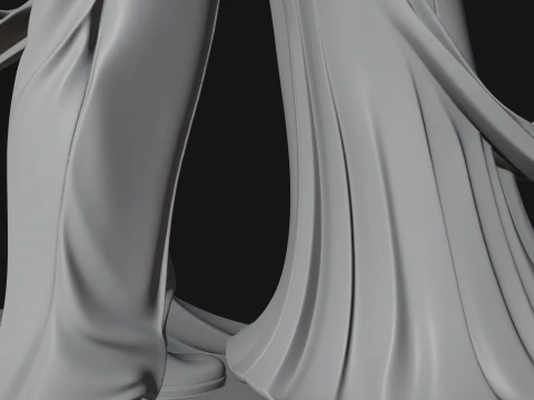 Robed Couple Statue Design 4 - 3D Print Model 3D Print Model