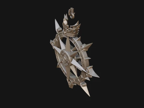 Compass Rose Medallion Pendant Design 4 - 3D Print Model 3D Print Model