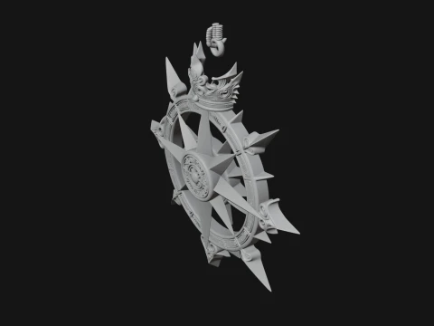 Compass Rose Medallion Pendant Design 4 - 3D Print Model 3D Print Model