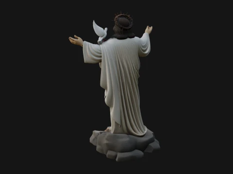 Winged Christ Statue Design 8 - 3D Print Model 3D Print Model