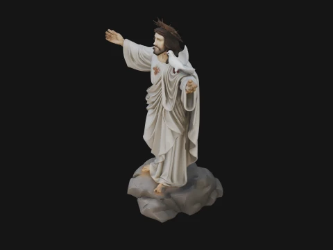 Winged Christ Statue Design 8 - 3D Print Model 3D Print Model