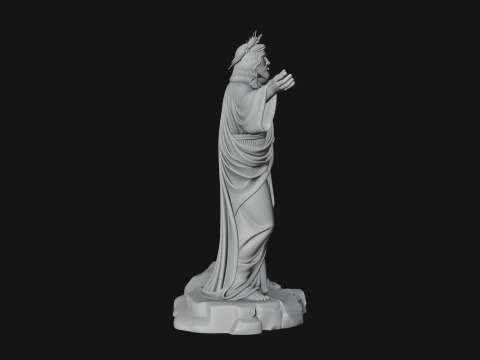 Winged Christ Statue Design 8 - 3D Print Model 3D Print Model
