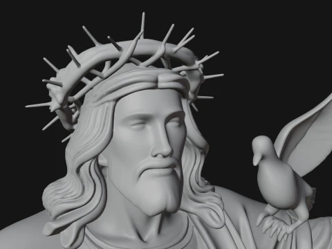 Winged Christ Statue Design 8 - 3D Print Model 3D Print Model