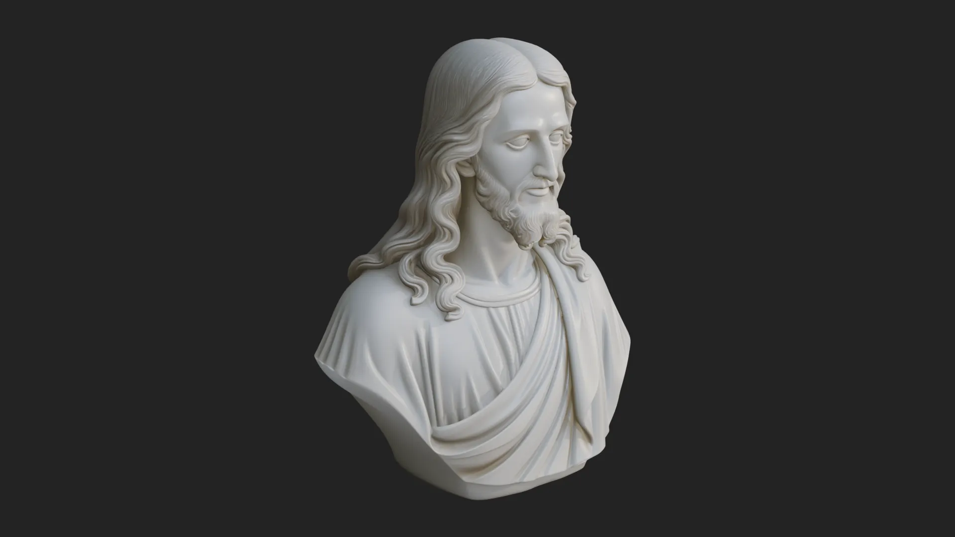 Christ Bust Statue Design 8 - 3D Print Model 3D Print Model .c4d .max .obj .3ds .fbx .stl .blend 