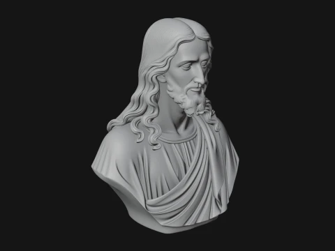 Christ Bust Statue Design 8 - 3D Print Model 3D Print Model