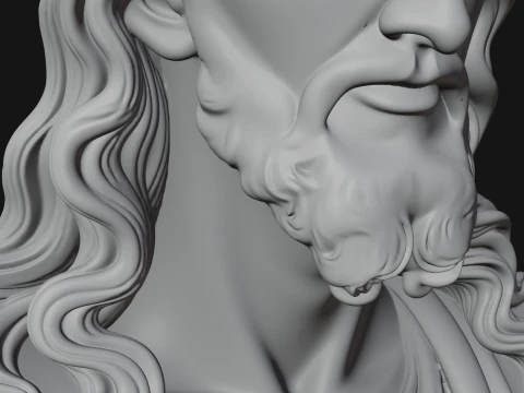 Christ Bust Statue Design 8 - 3D Print Model 3D Print Model
