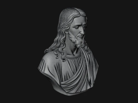 Christ Bust Statue Design 8 - 3D Print Model 3D Print Model