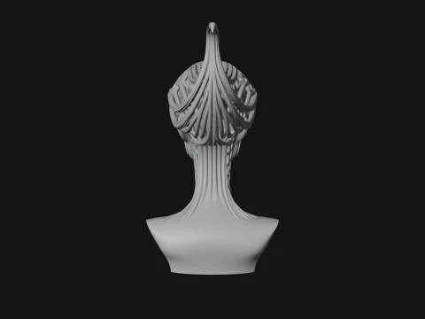 Biomechanical Alien Bust Statue Design 15 - 3D Print Model 3D Print Model