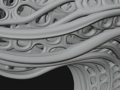 Biomechanical Alien Bust Statue Design 15 - 3D Print Model 3D Print Model