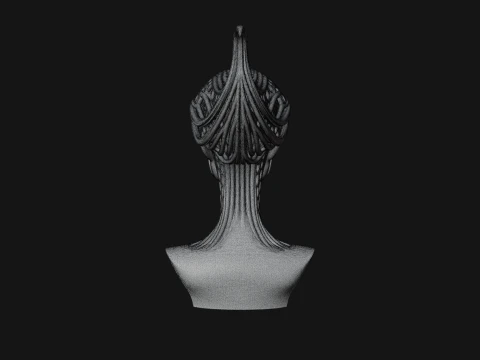 Biomechanical Alien Bust Statue Design 15 - 3D Print Model 3D Print Model