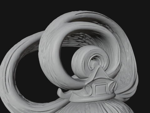 Cosmic Goddess with Rings Statue Design 5 - 3D Print Model 3D Print Model