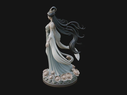 Flying Celestial Fairy Statue Design 4 - 3D Print Model 3D Print Model