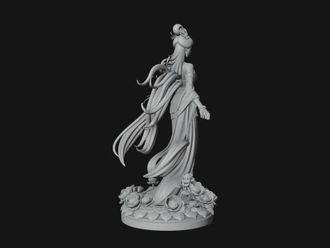 Flying Celestial Fairy Statue Design 4 - 3D Print Model 3D Print Model